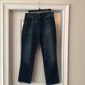 7 For All Mankind Dark Blue Ankle Jeans buttonfly
